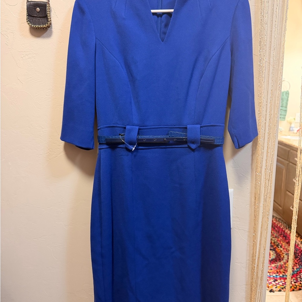 ANTONIO MELANI Royal Blue Long Sleeve Dress